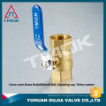 1 inch TK-207 brass ball valve with DN 25 female threaded lever handle forged cock valve with control valve in TMOK